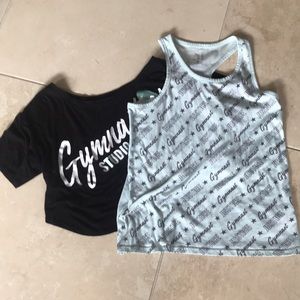 Gymnastics tank top+crop top